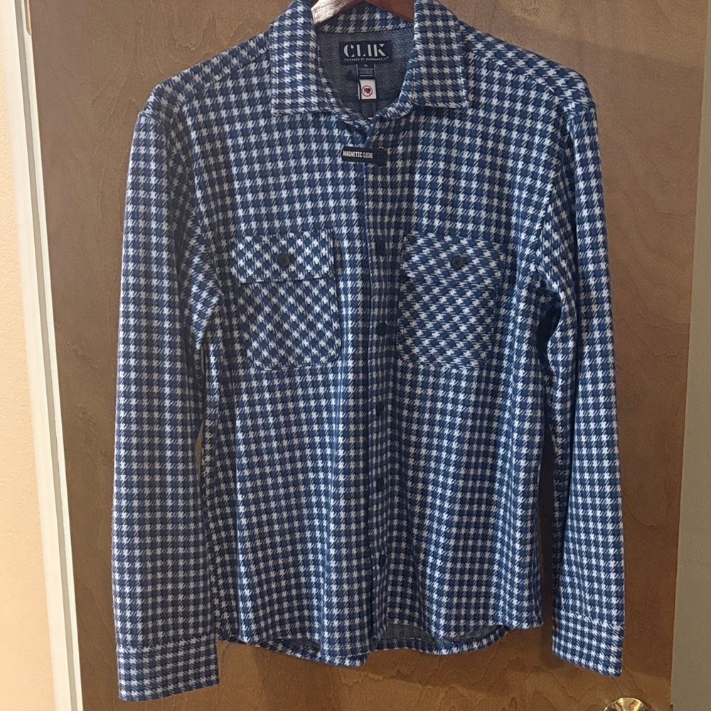 CLIK Blue and White Checkered Shirt